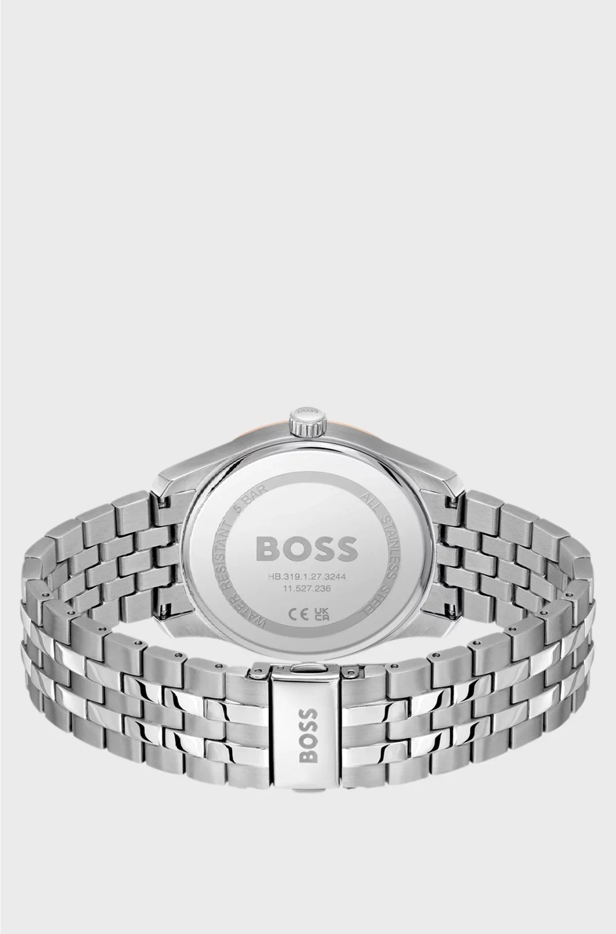 PRINCIPLE MASTER GREY-TEXTURED-DIAL WATCH WITH MULTI-LINK BRACELET