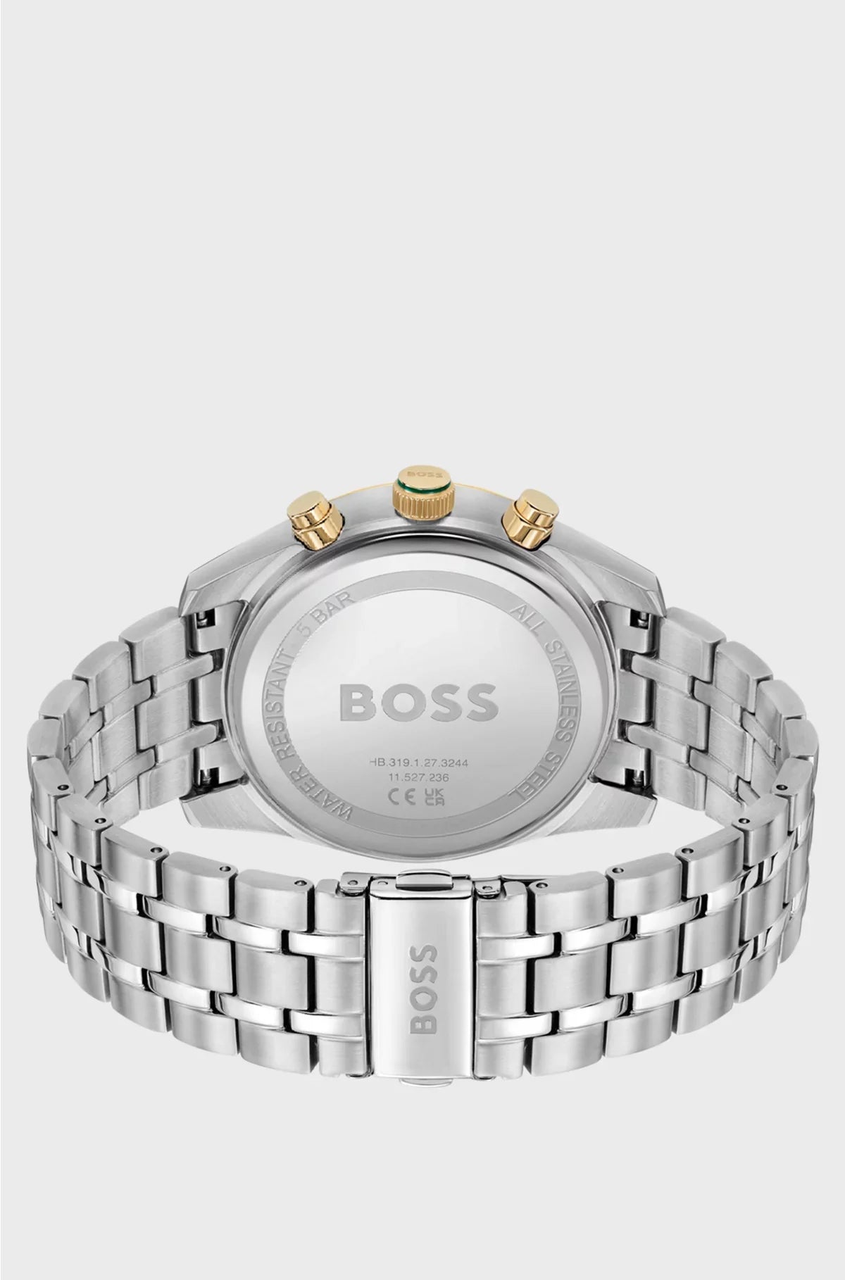 TWO-TONE CHRONOGRAPH WATCH WITH GREEN DIAL
