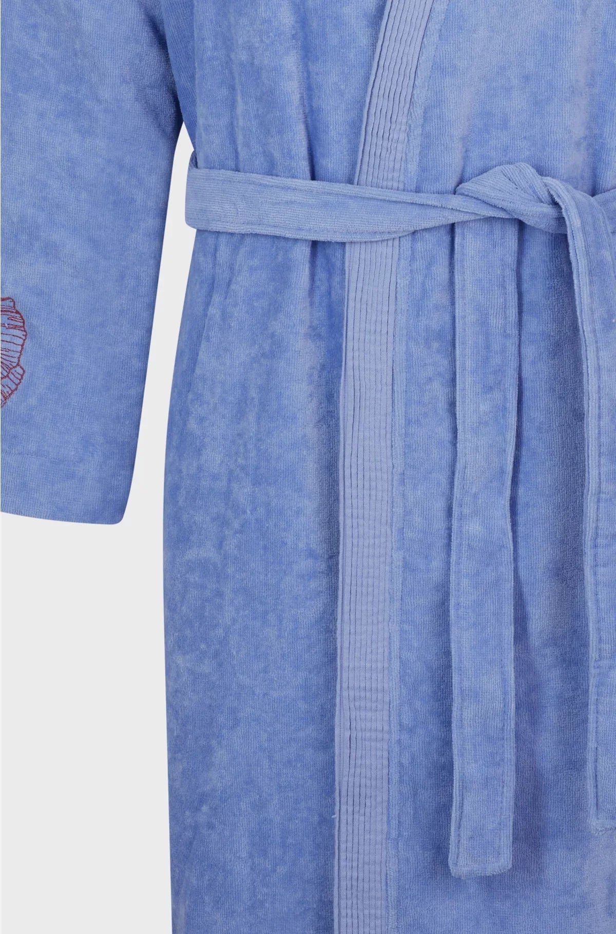 COTTON DRESSING GOWN WITH EMBROIDERED DETAILS