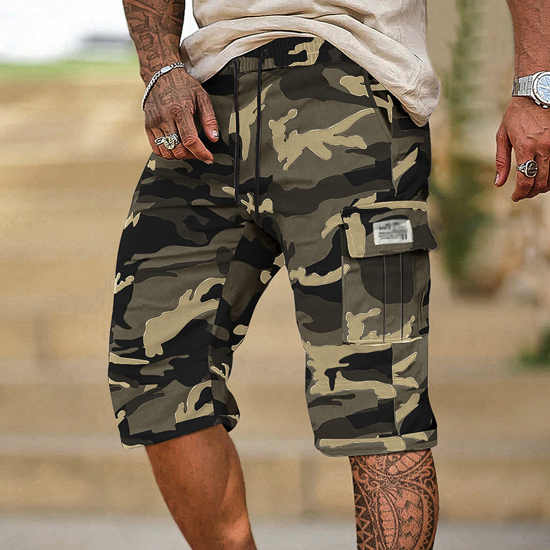 Men's Camouflage Cargo Shorts with Multiple Pocket