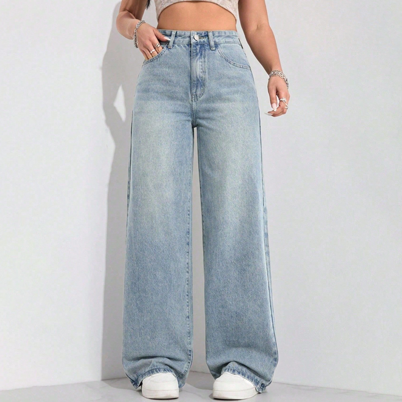 ✨ 50% OFF NOW! 👖Women's High-Waisted Straight Leg Jeans – Elongate & Perfect Fit! 🤎