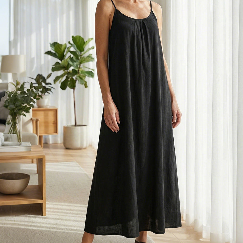 🏖️💕VENDUTI OLTRE 20MILA!⚡Vestito lungo casual da donna con spalline sottili e schiena scoperta🌟🌊