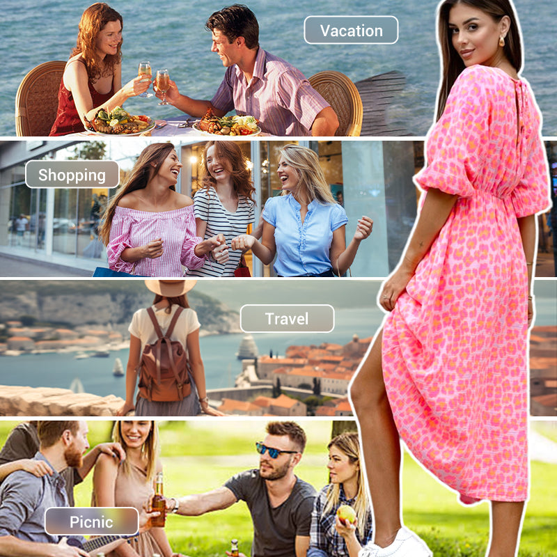 🏖️Summer Cool Deal: 50% OFF!!🎀Women's V-Neck Printed Dress