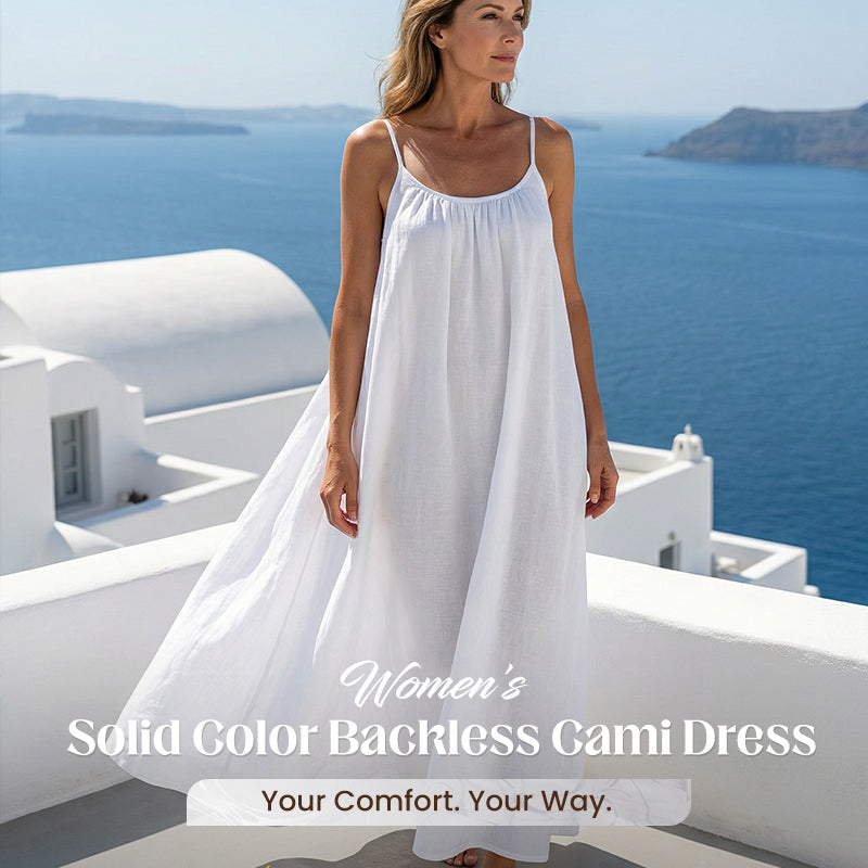 🏖️💕VENDUTI OLTRE 20MILA!⚡Vestito lungo casual da donna con spalline sottili e schiena scoperta🌟🌊