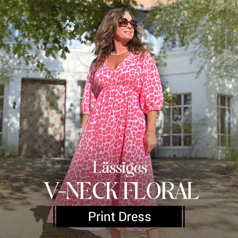 🏖️Summer Cool Deal: 50% OFF!!🎀Women's V-Neck Printed Dress