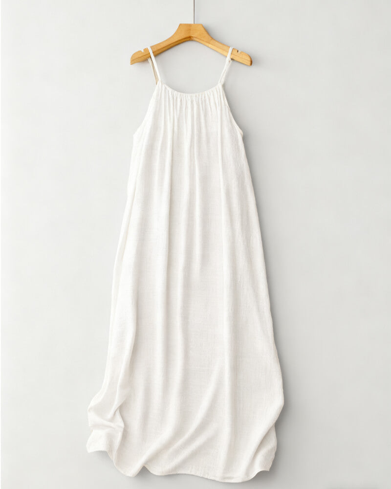 🏖️💕VENDUTI OLTRE 20MILA!⚡Vestito lungo casual da donna con spalline sottili e schiena scoperta🌟🌊