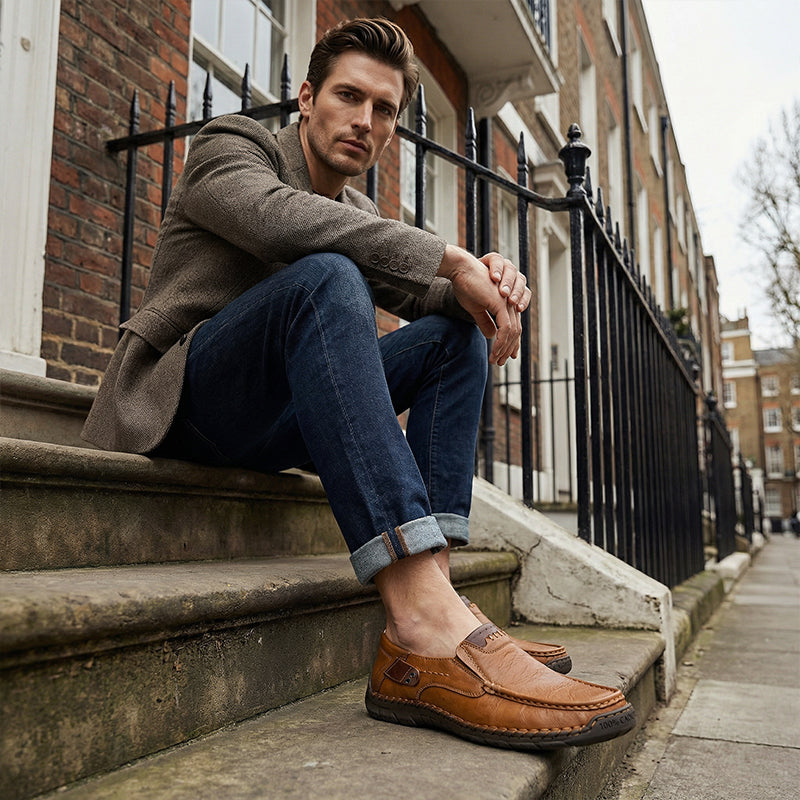 💎 60% OFF! 💎 Classic Men’s Slip-On Leather Shoes – Premium Calfskin, All-Day Comfort & Effortless Style