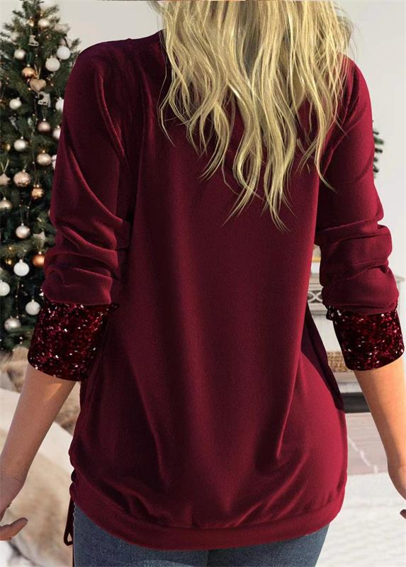 🎄Top finto due pezzi a balze larghe con paillettes