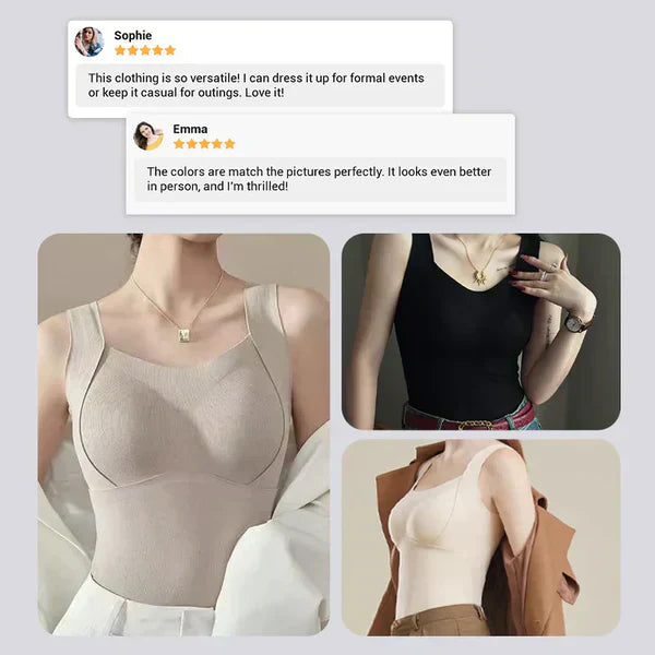 💖Grande Sconto del 50% per il Black Friday🌹[Regalo Donna] Canottiere Termiche da Donna con Reggiseno Incorporato