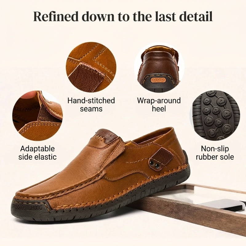 💎 60% OFF! 💎 Classic Men’s Slip-On Leather Shoes – Premium Calfskin, All-Day Comfort & Effortless Style