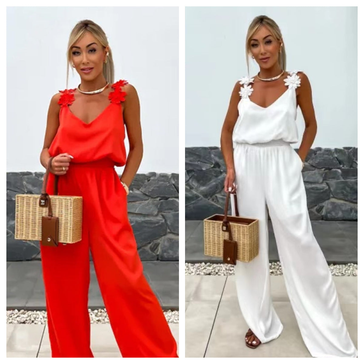 🔥Women's Sleeveless Wide Leg Jumpsuit