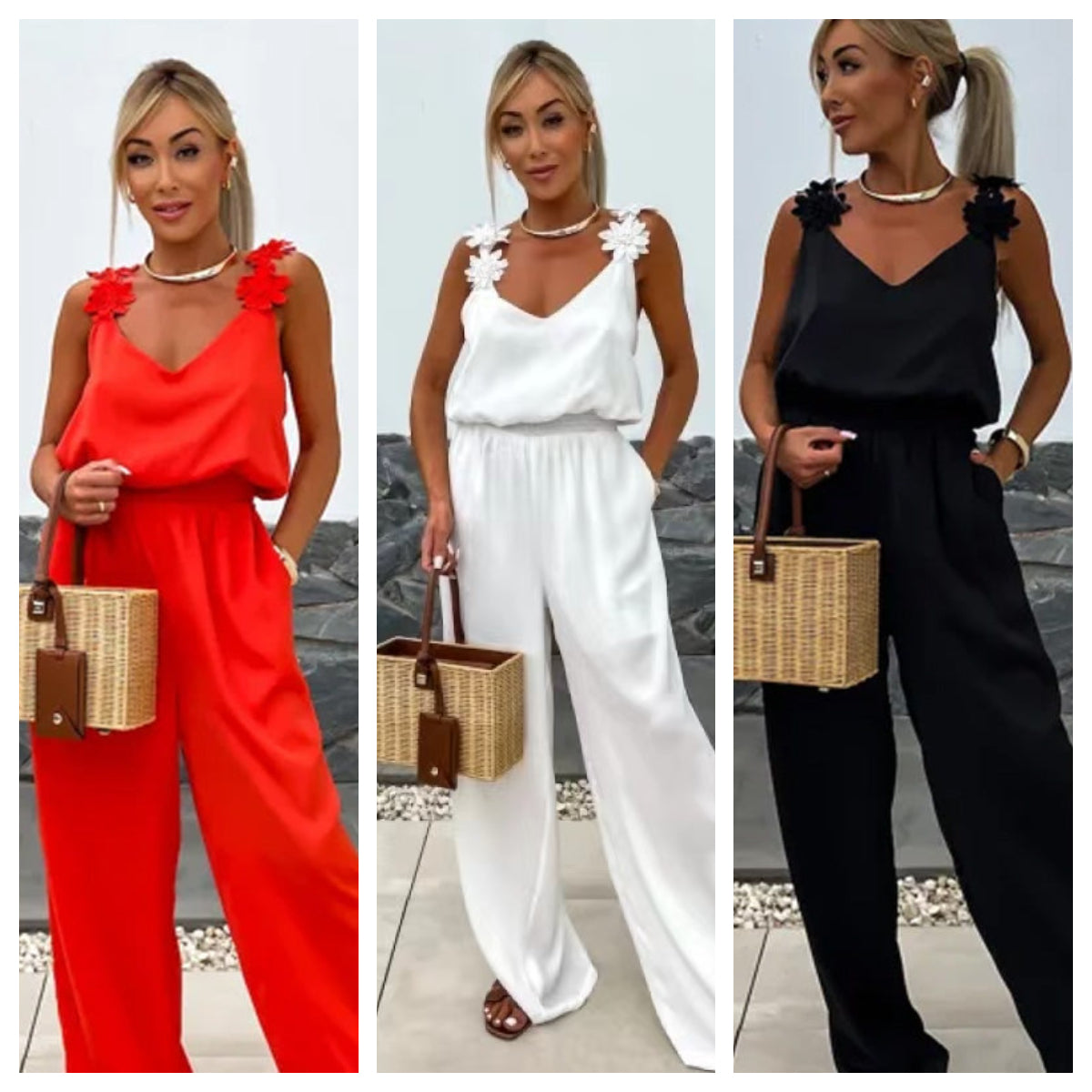 🔥Women's Sleeveless Wide Leg Jumpsuit
