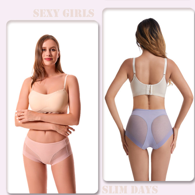 🎁(4 pezzi) Compri 1 e ne ricevi 3 gratis ⏳Slip modellanti senza cuciture in seta ghiaccio a vita alta