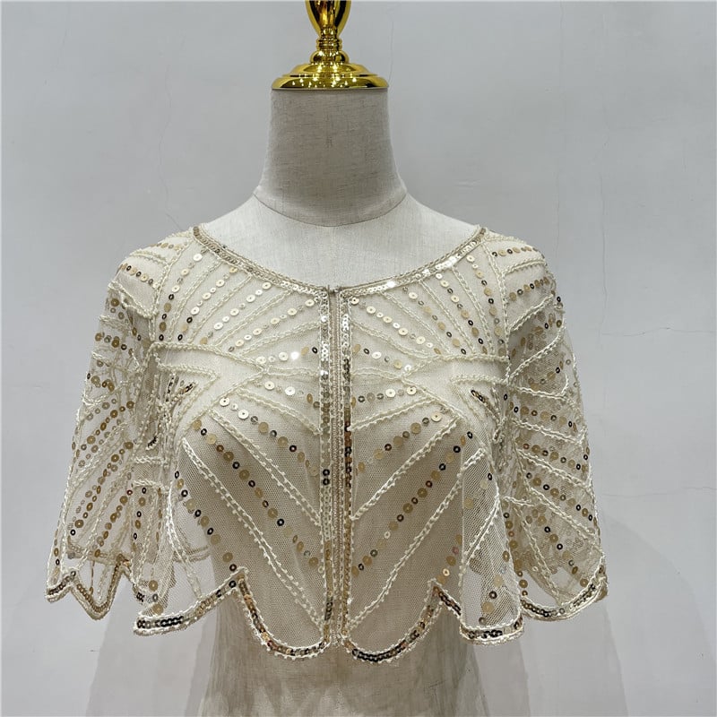 🔥 Scialle vintage in pizzo con perline 🔥