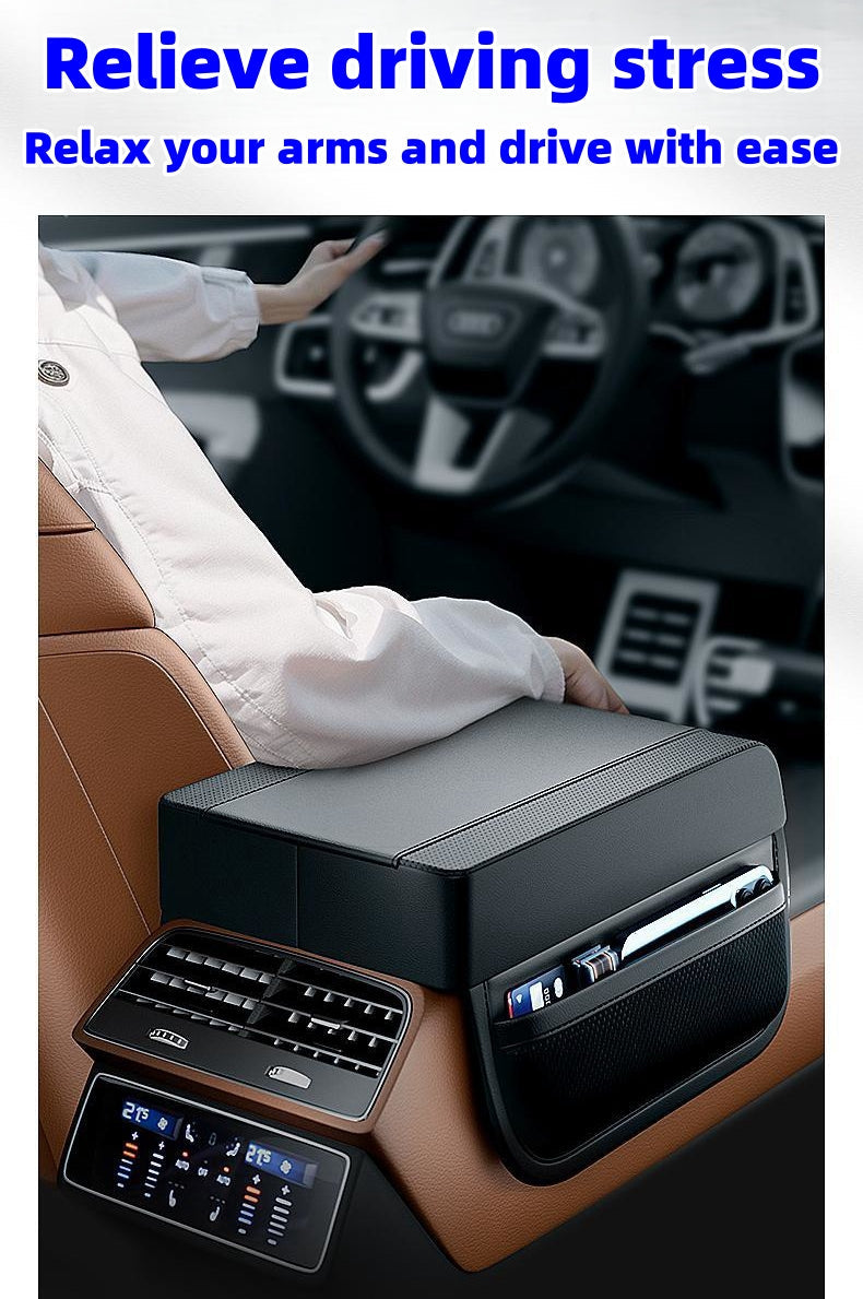 🔥Offerta imperdibile🔥Cuscino rialzato per bracciolo auto (versione con vano portaoggetti)