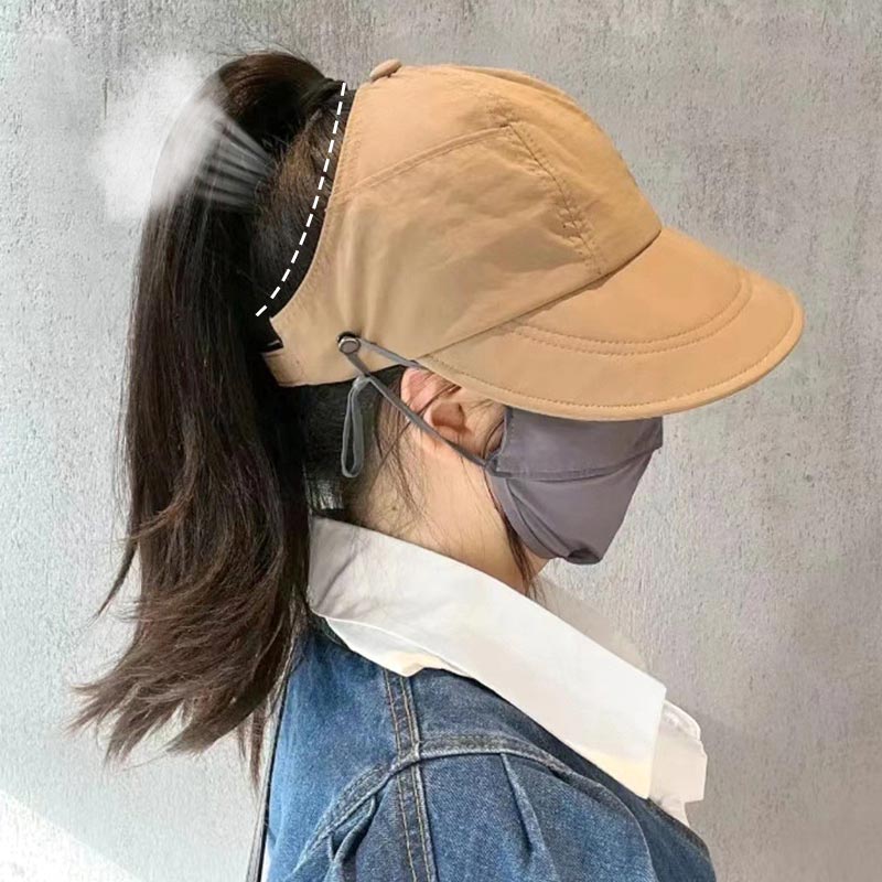 Cappello Parasole a Tesa Larga con Apertura Superiore Anti-UV per Esterni