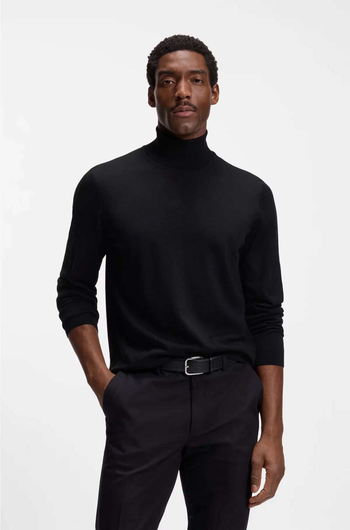 REGULAR-FIT ROLLNECK SWEATER IN MERINO WOOL