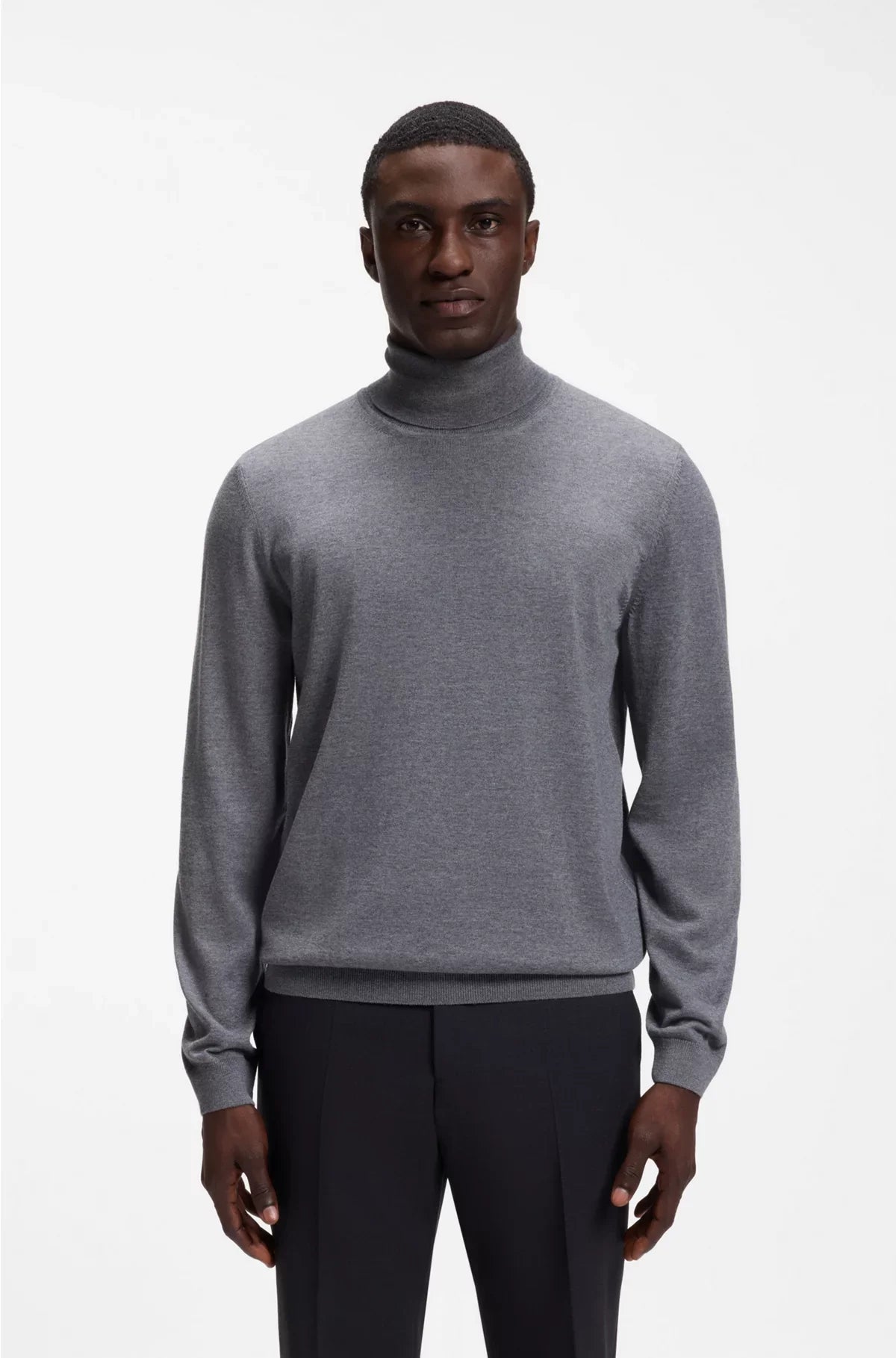 REGULAR-FIT ROLLNECK SWEATER IN MERINO WOOL