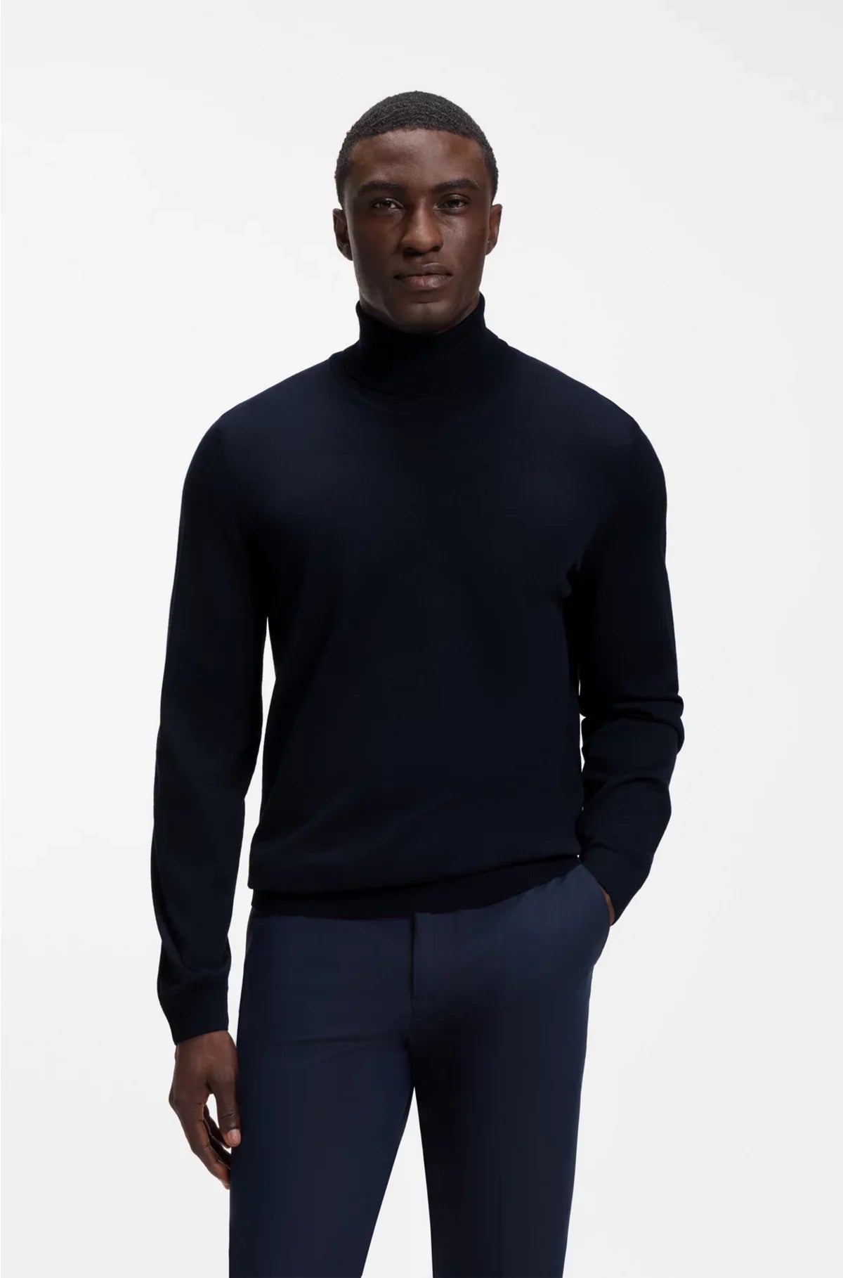 REGULAR-FIT ROLLNECK SWEATER IN MERINO WOOL