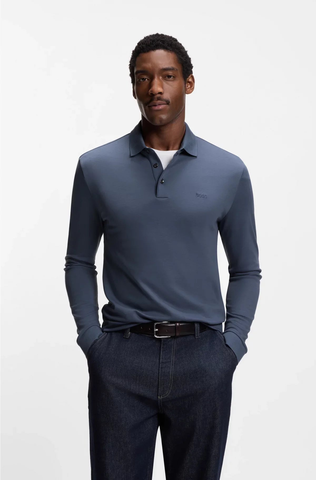REGULAR-FIT POLO SHIRT IN INTERLOCK COTTON
