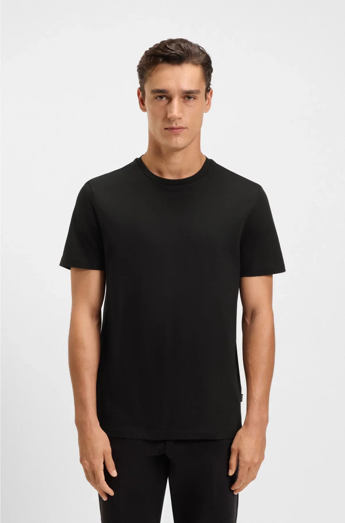 SLIM-FIT SHORT-SLEEVED T-SHIRT IN MERCERISED COTTON