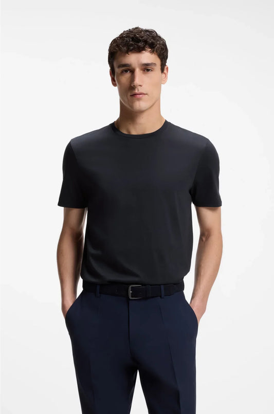 SLIM-FIT SHORT-SLEEVED T-SHIRT IN MERCERISED COTTON