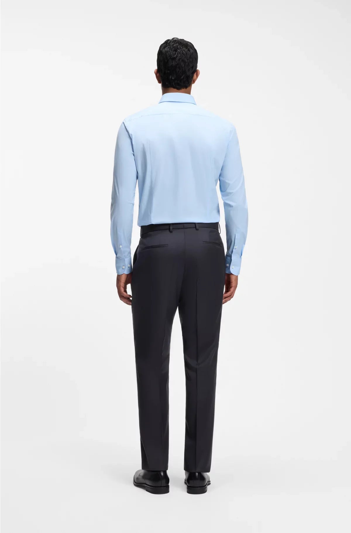 SLIM-FIT TROUSERS IN VIRGIN-WOOL SERGE