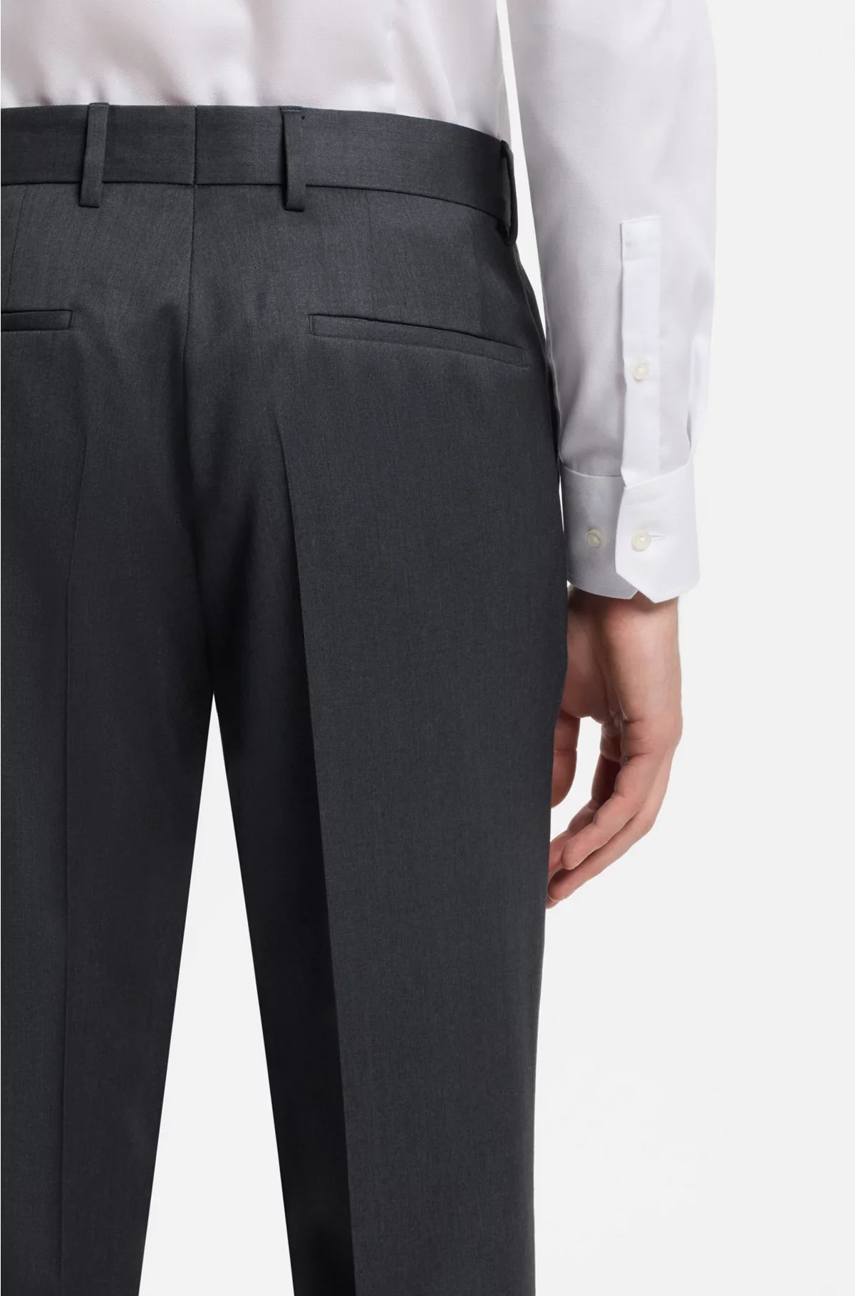 REGULAR-FIT TROUSERS IN VIRGIN-WOOL SERGE
