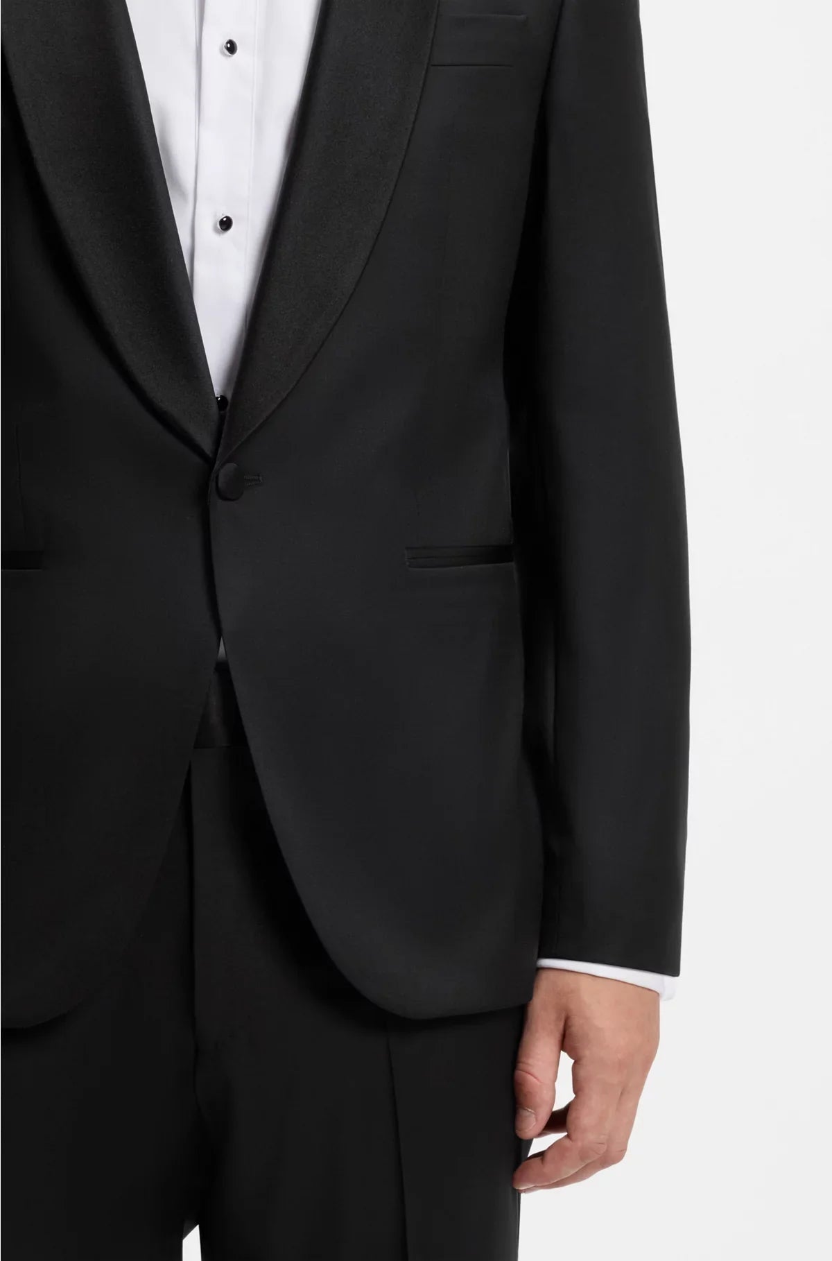 REGULAR-FIT TUXEDO JACKET IN VIRGIN-WOOL SERGE