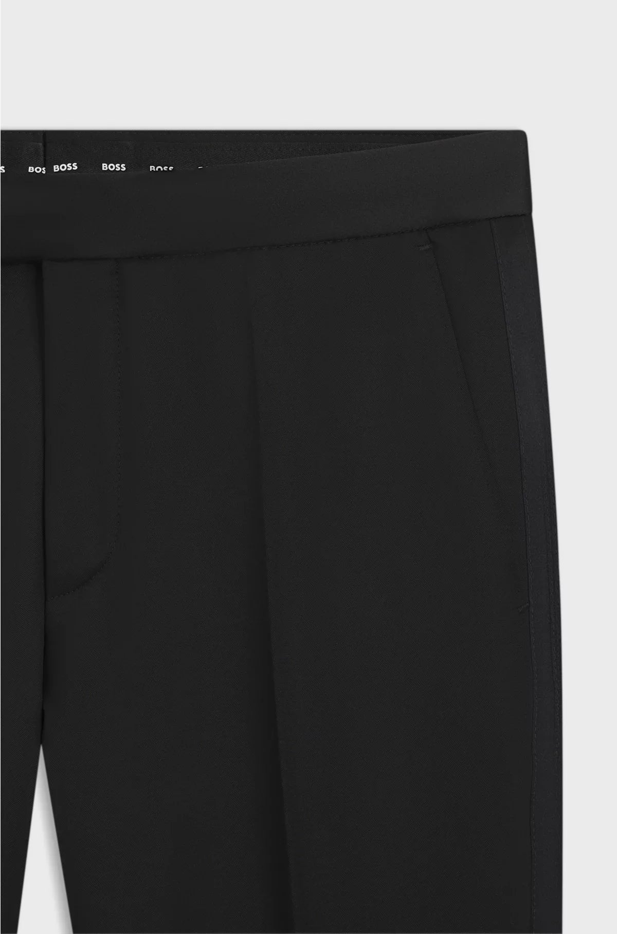 SLIM-FIT TUXEDO TROUSERS IN VIRGIN-WOOL SERGE