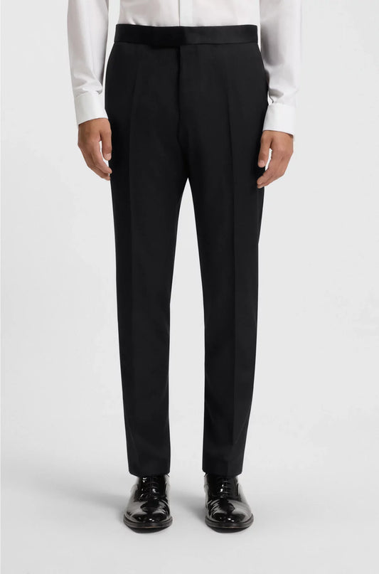 PANTALONI DA SMOKING SLIM FIT IN SAIA DI PURA LANA