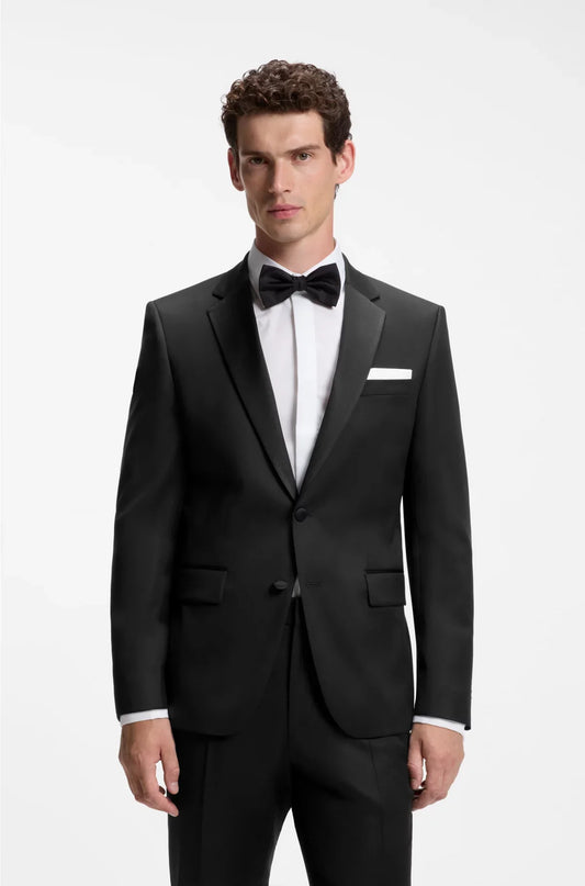 SLIM-FIT TUXEDO JACKET IN VIRGIN-WOOL SERGE