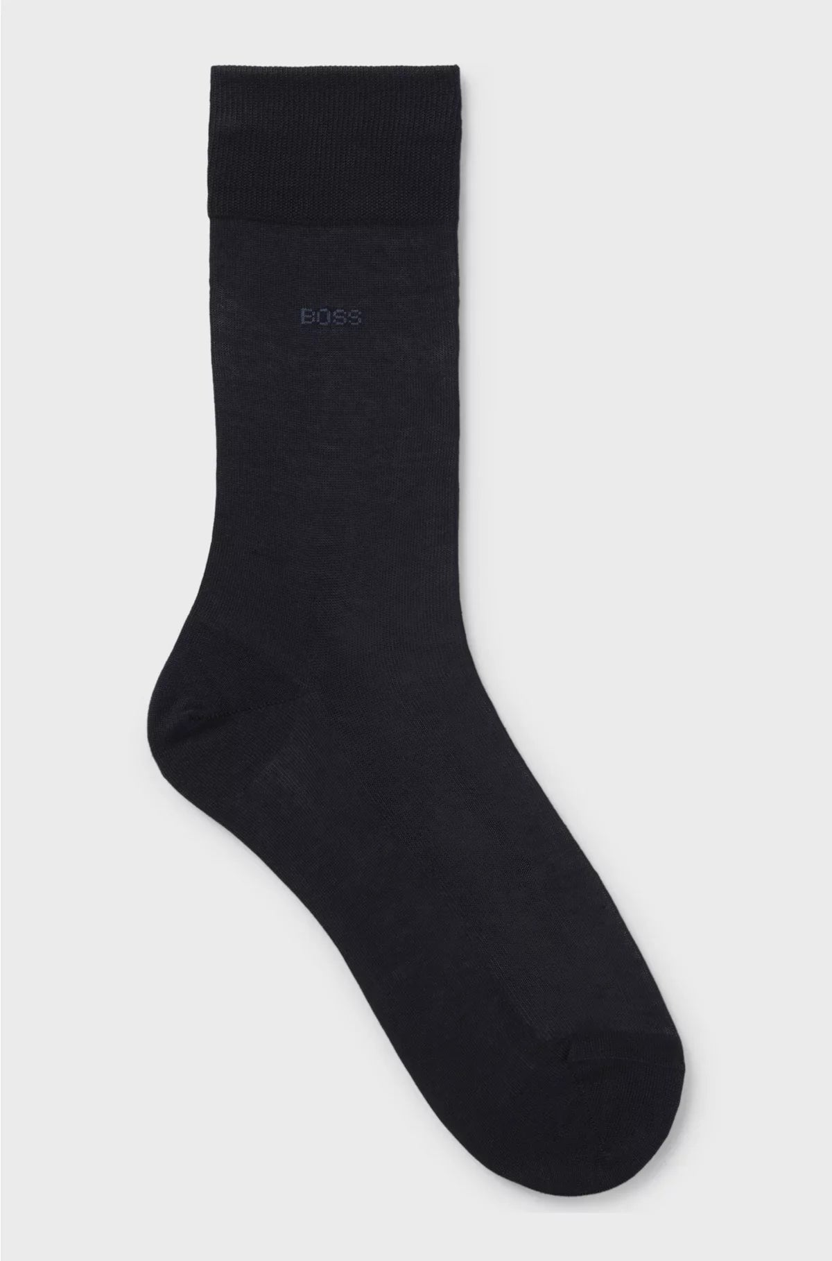 REGULAR-LENGTH LOGO SOCKS IN MERCERISED EGYPTIAN COTTON