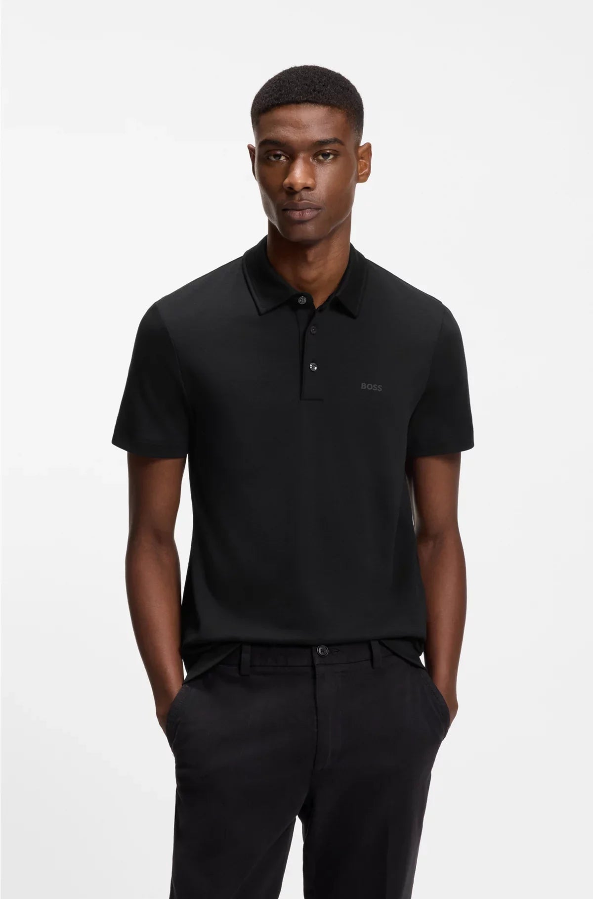SLIM-FIT POLO SHIRT IN INTERLOCK COTTON