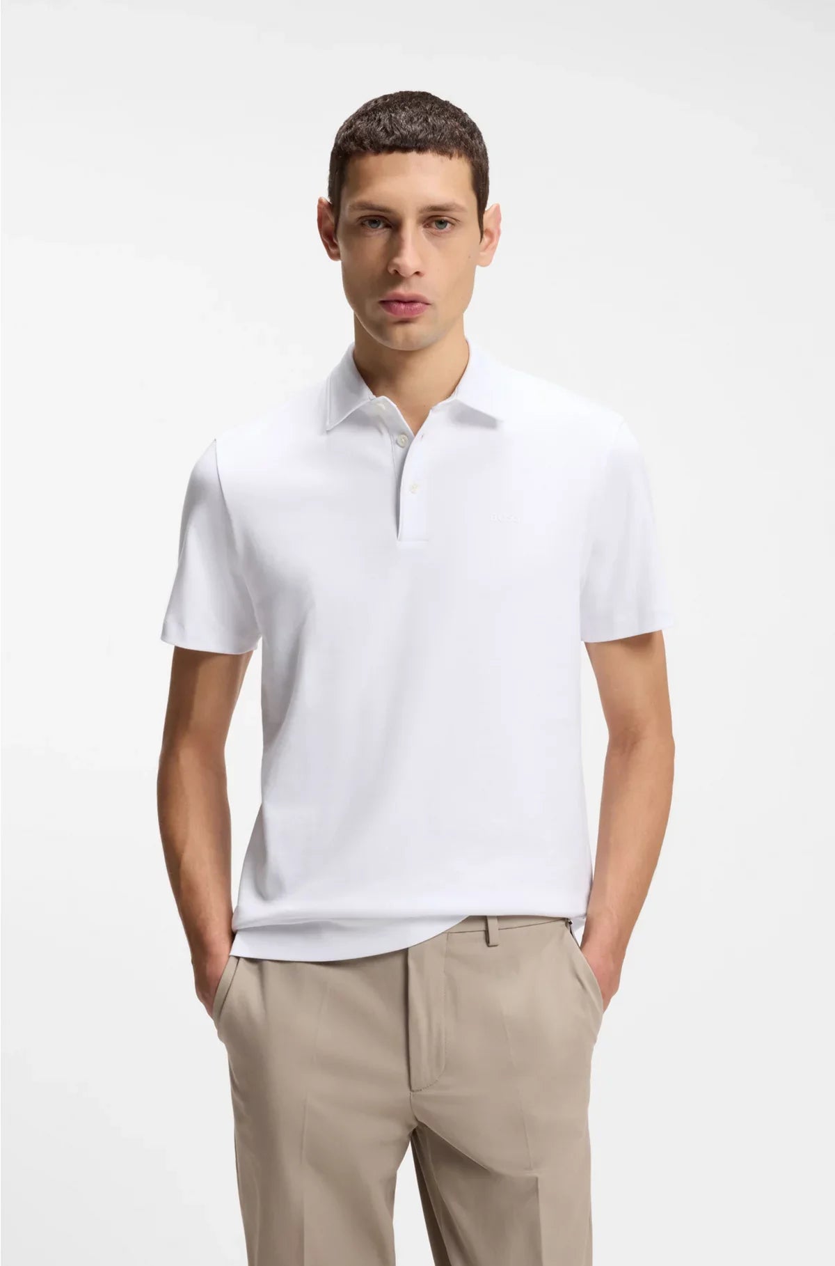 SLIM-FIT POLO SHIRT IN INTERLOCK COTTON