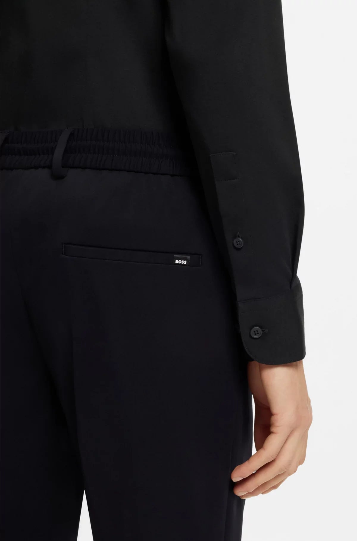 SLIM-FIT SHIRT IN A PERFORMANCE-STRETCH COTTON BLEND