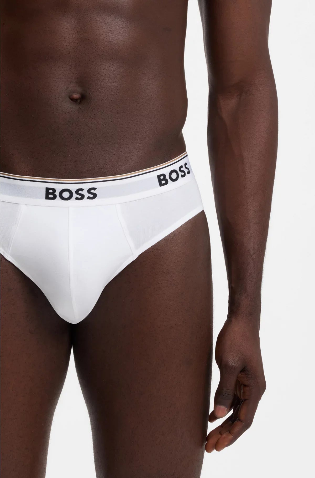 THREE-PACK OF STRETCH-COTTON BRIEFS WITH LOGO WAISTBANDS