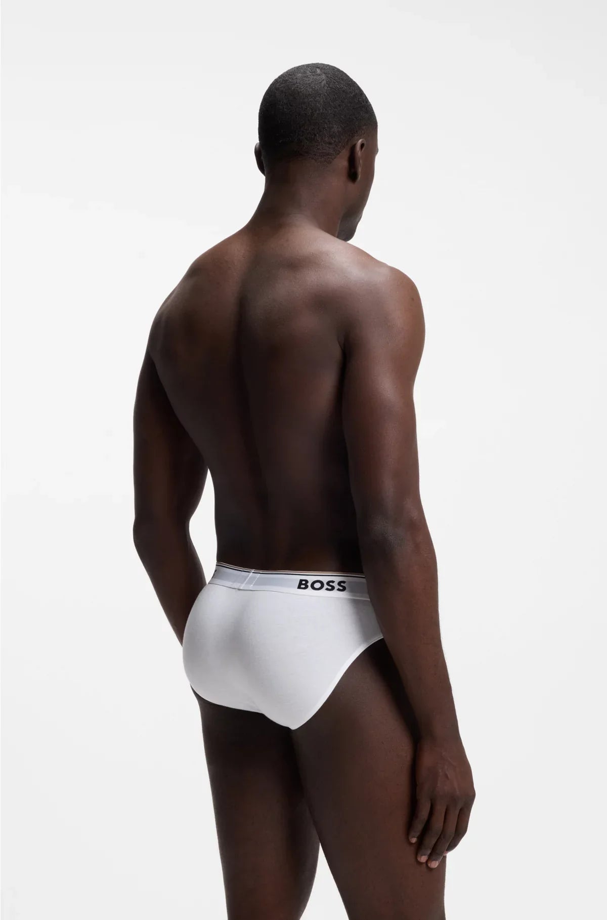 THREE-PACK OF STRETCH-COTTON BRIEFS WITH LOGO WAISTBANDS