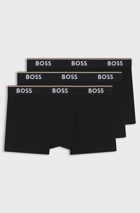 THREE-PACK OF STRETCH-COTTON TRUNKS WITH LOGO WAISTBANDS