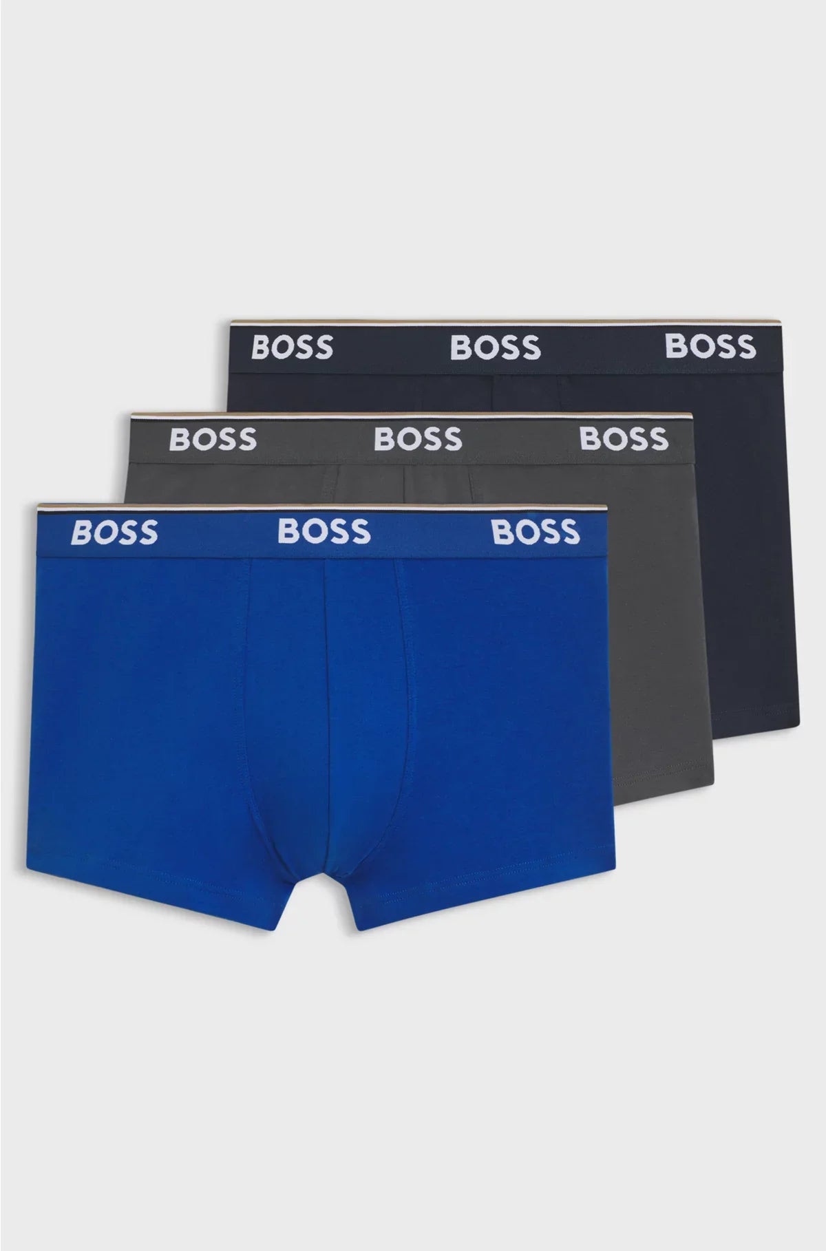 THREE-PACK OF STRETCH-COTTON TRUNKS WITH LOGO WAISTBANDS