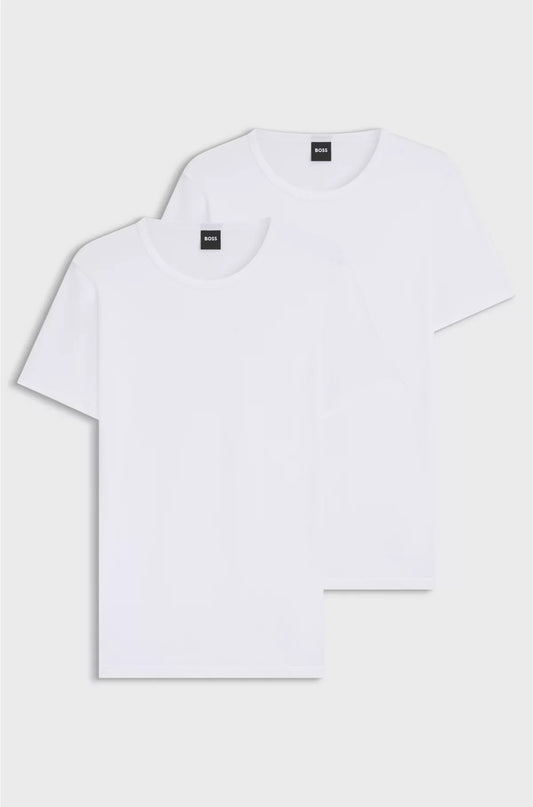 TWO-PACK OF STRETCH-COTTON UNDERWEAR T-SHIRTS WITH LOGO