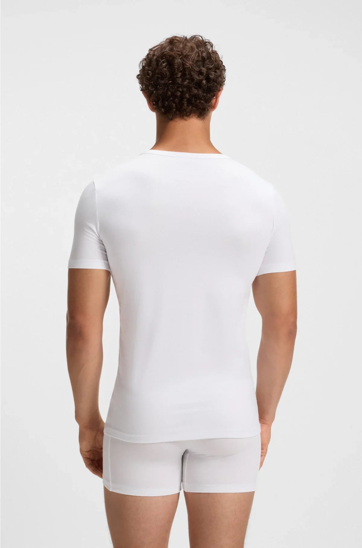 TWO-PACK OF STRETCH-COTTON UNDERWEAR T-SHIRTS WITH LOGO