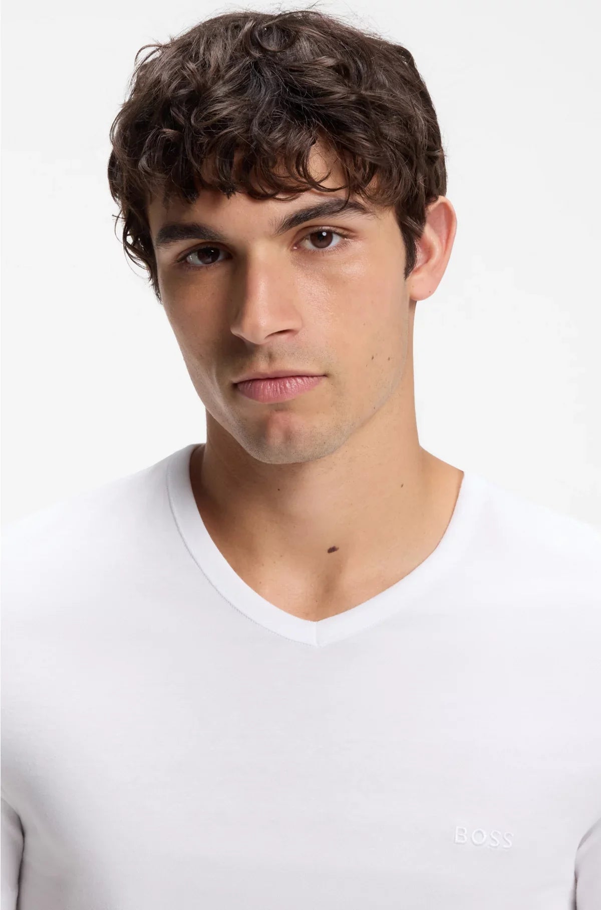 THREE-PACK OF V-NECK UNDERWEAR T-SHIRTS IN COTTON