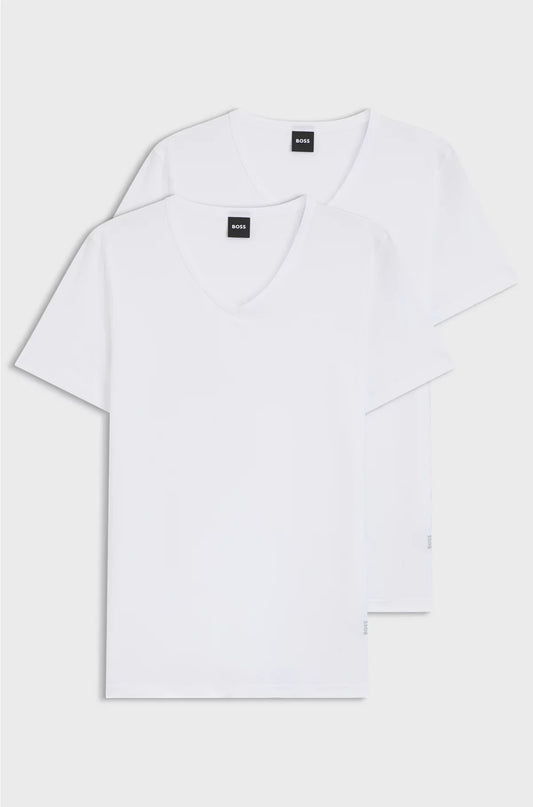TWO-PACK OF SLIM-FIT T-SHIRTS IN STRETCH COTTON