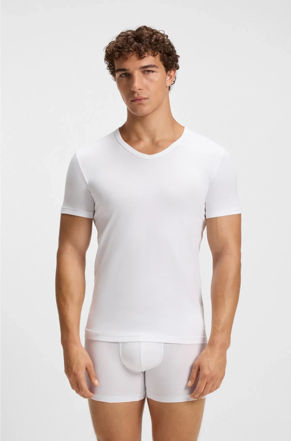 TWO-PACK OF SLIM-FIT T-SHIRTS IN STRETCH COTTON