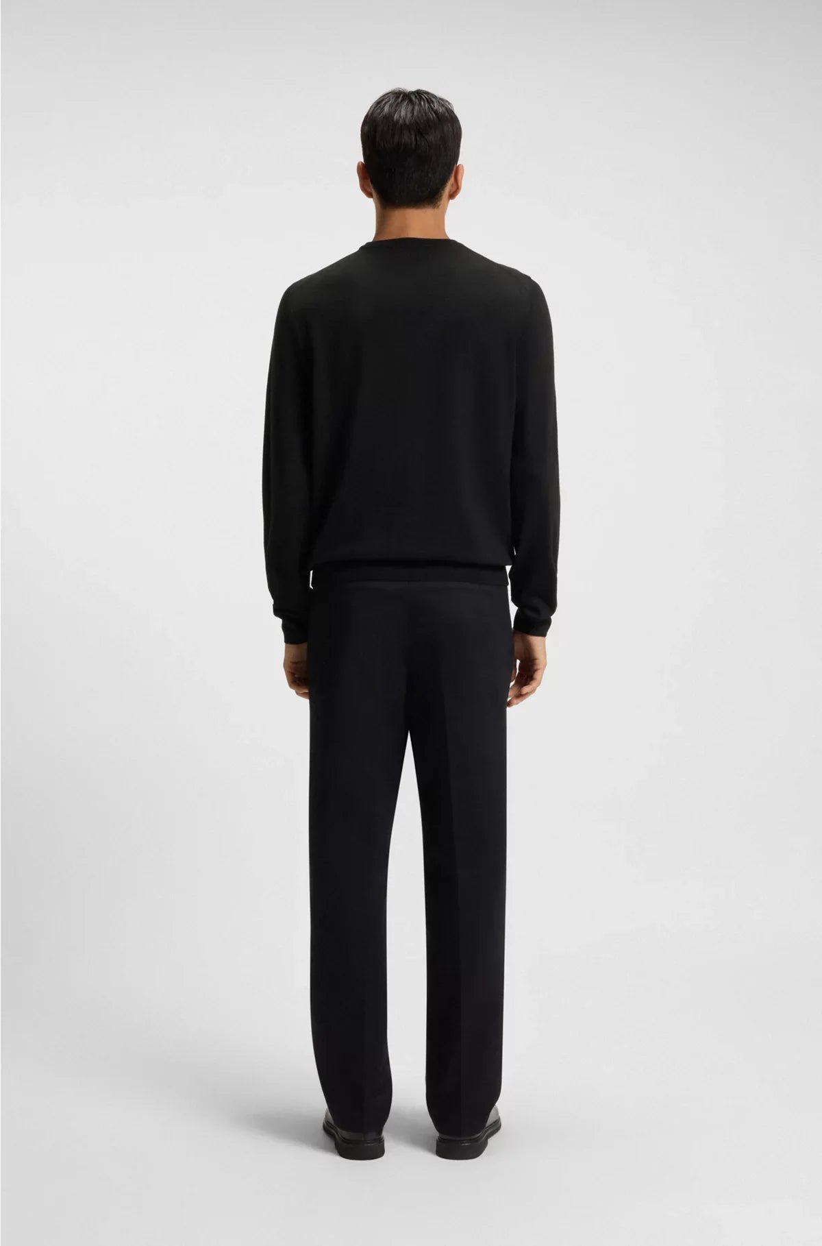REGULAR-FIT SWEATER IN VIRGIN WOOL WITH EMBROIDERED LOGO