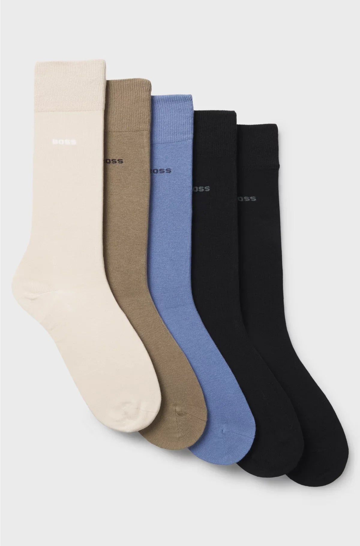 FIVE-PACK OF REGULAR-LENGTH SOCKS IN A COTTON BLEND