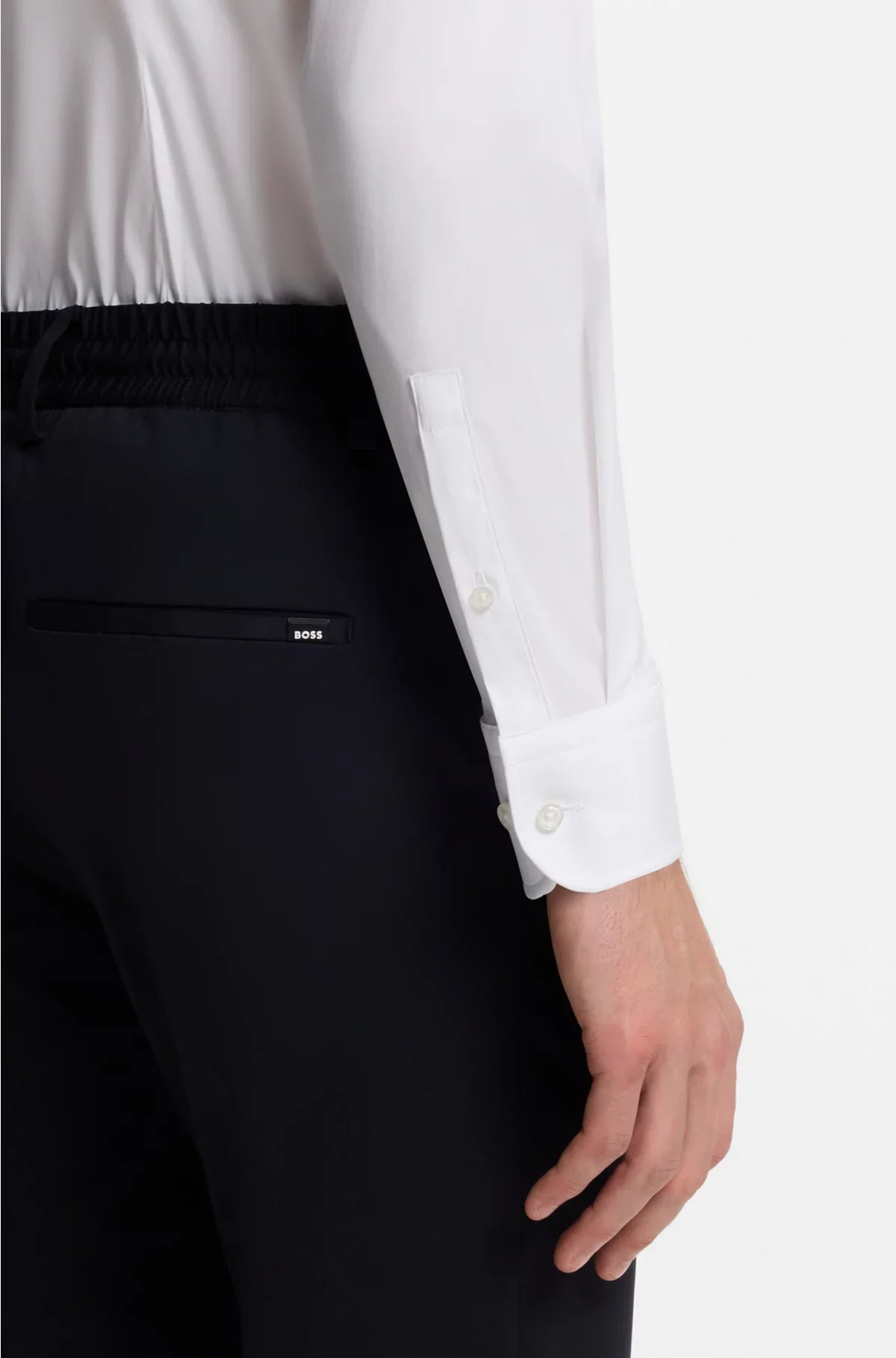 SLIM-FIT SHIRT IN EASY-IRON COTTON-BLEND POPLIN