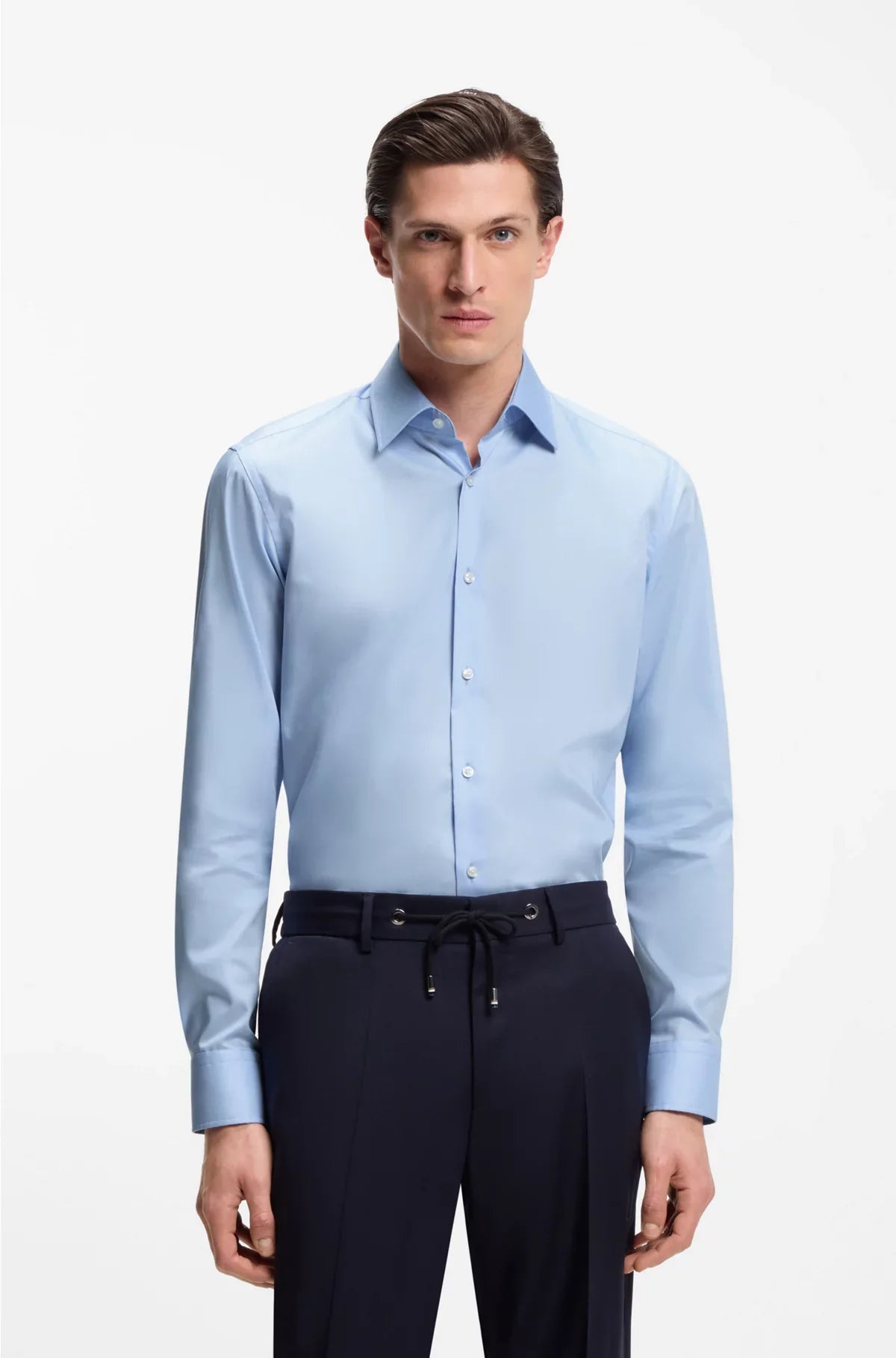 REGULAR-FIT SHIRT IN EASY-IRON COTTON POPLIN