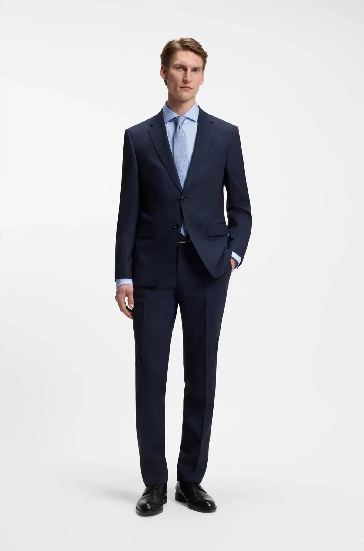 REGULAR-FIT SHIRT IN STRETCH-COTTON TWILL